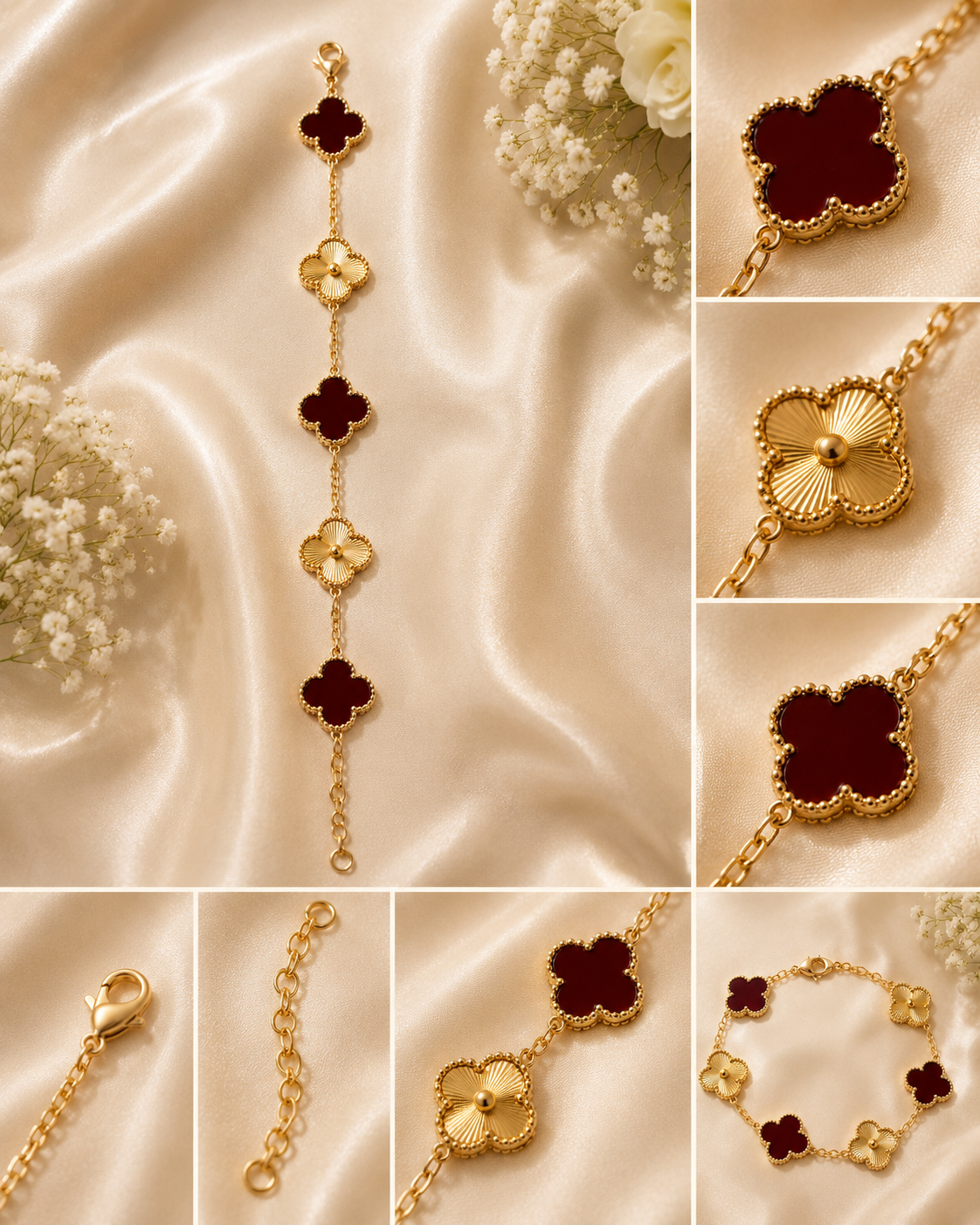 Clover Luxe Armband – 18K vergoldet