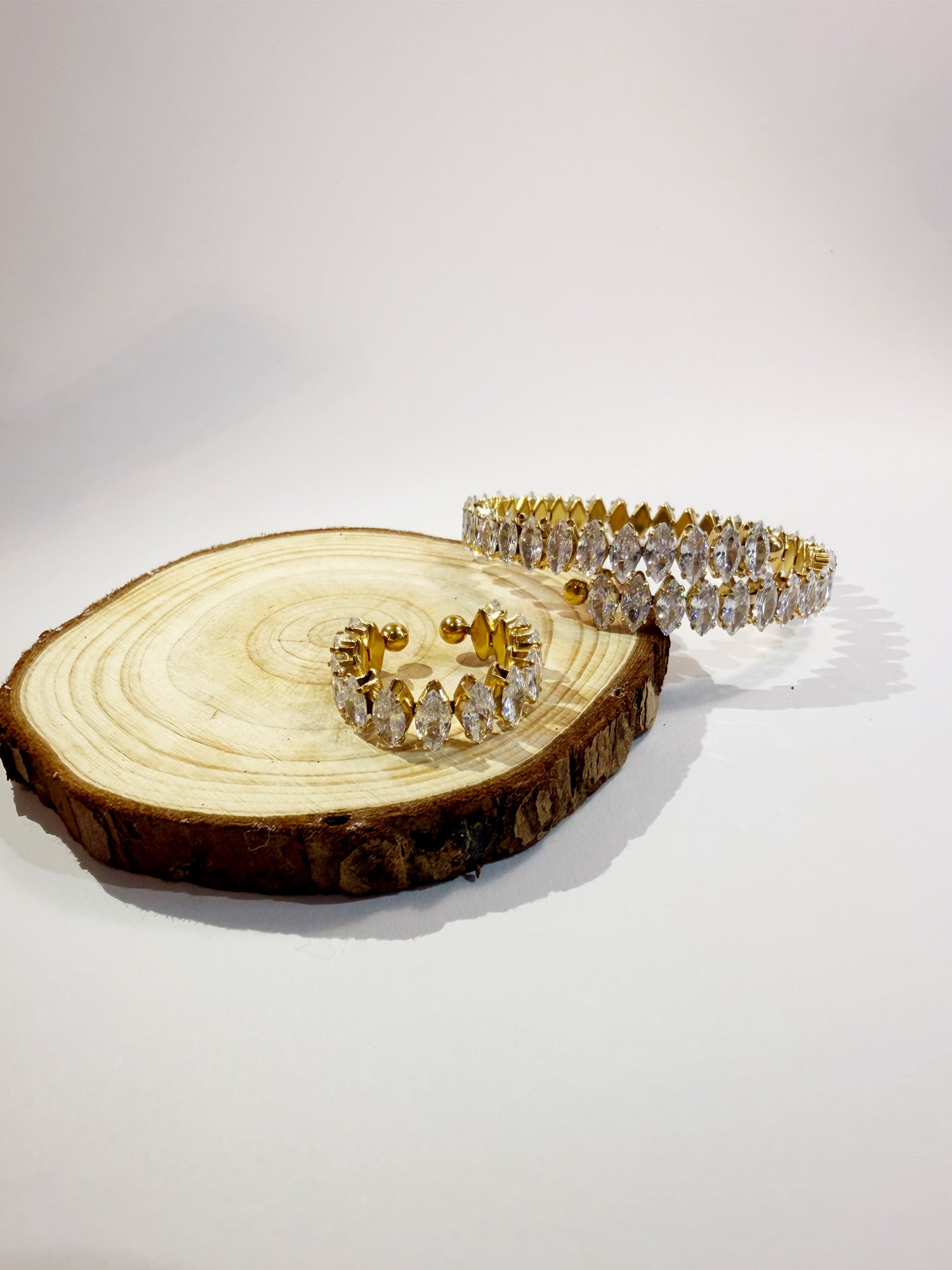 Violet Set 18K vergoldet Komplettansicht