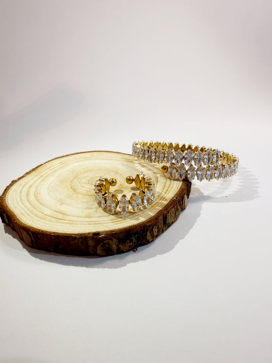 Violet Set 18K vergoldet Komplettansicht