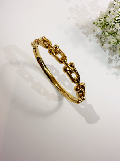 Chain Armreif 18K vergoldet Detailansicht