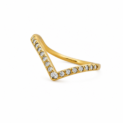 Victoria V-Ring – 18K vergoldet