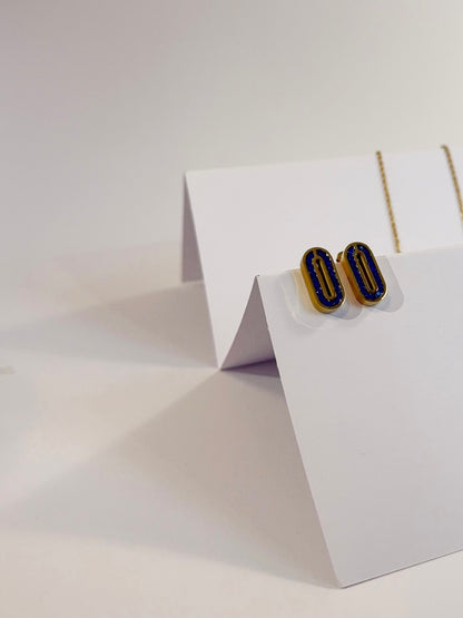 Sapphire Kette und Ohrringe Set Detailansicht