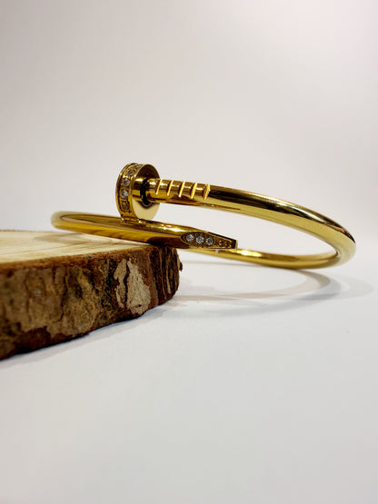 Flora Pure Armreif 18K vergoldet Frontansicht