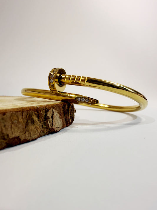 Flora Pure Armreif 18K vergoldet Frontansicht