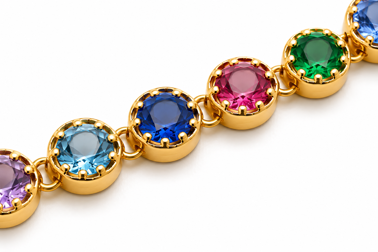 Rainbow Set - Kette & Armband-18k vergoldet