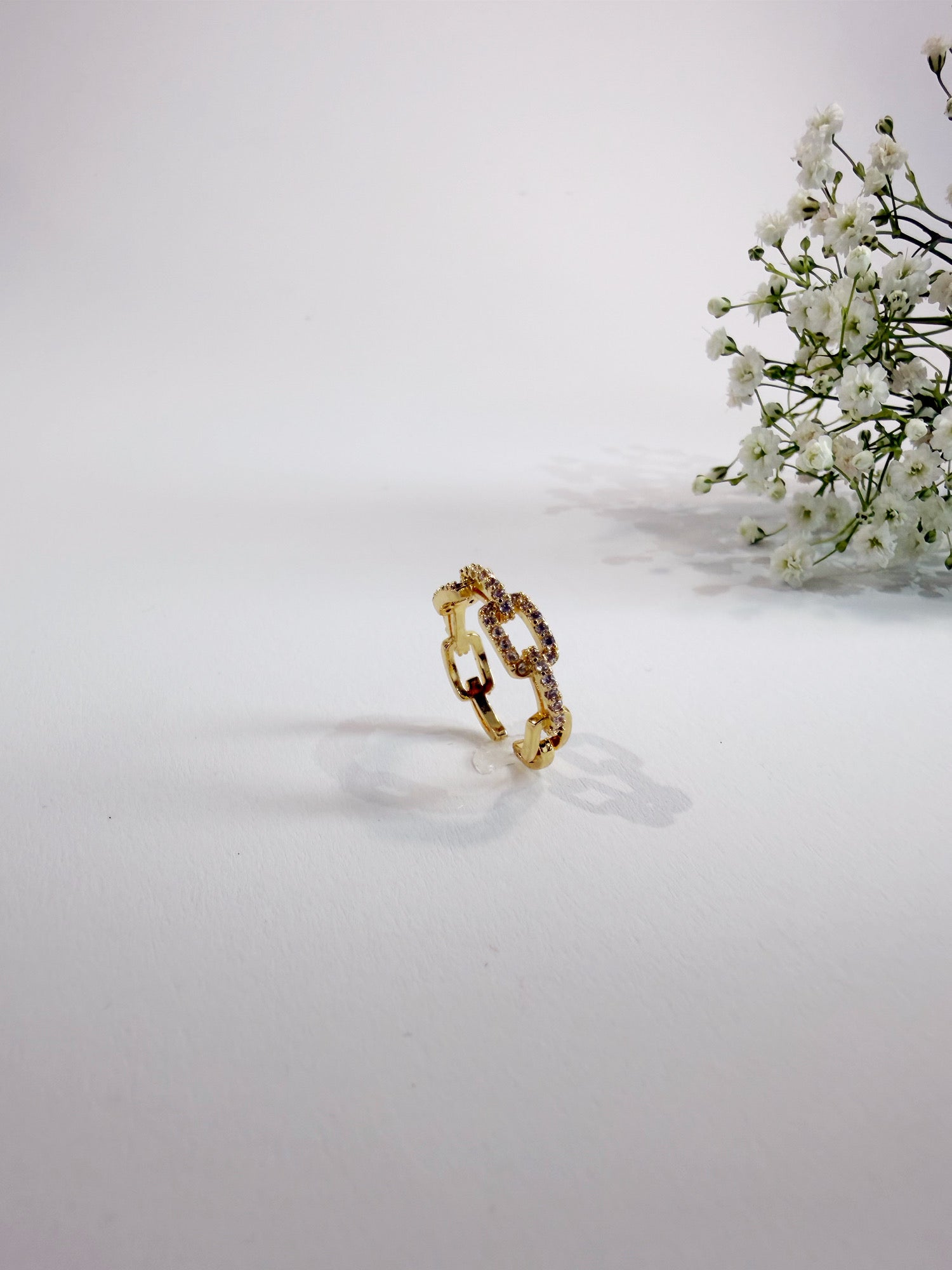 Laurel Ring 18K vergoldet Frontansicht