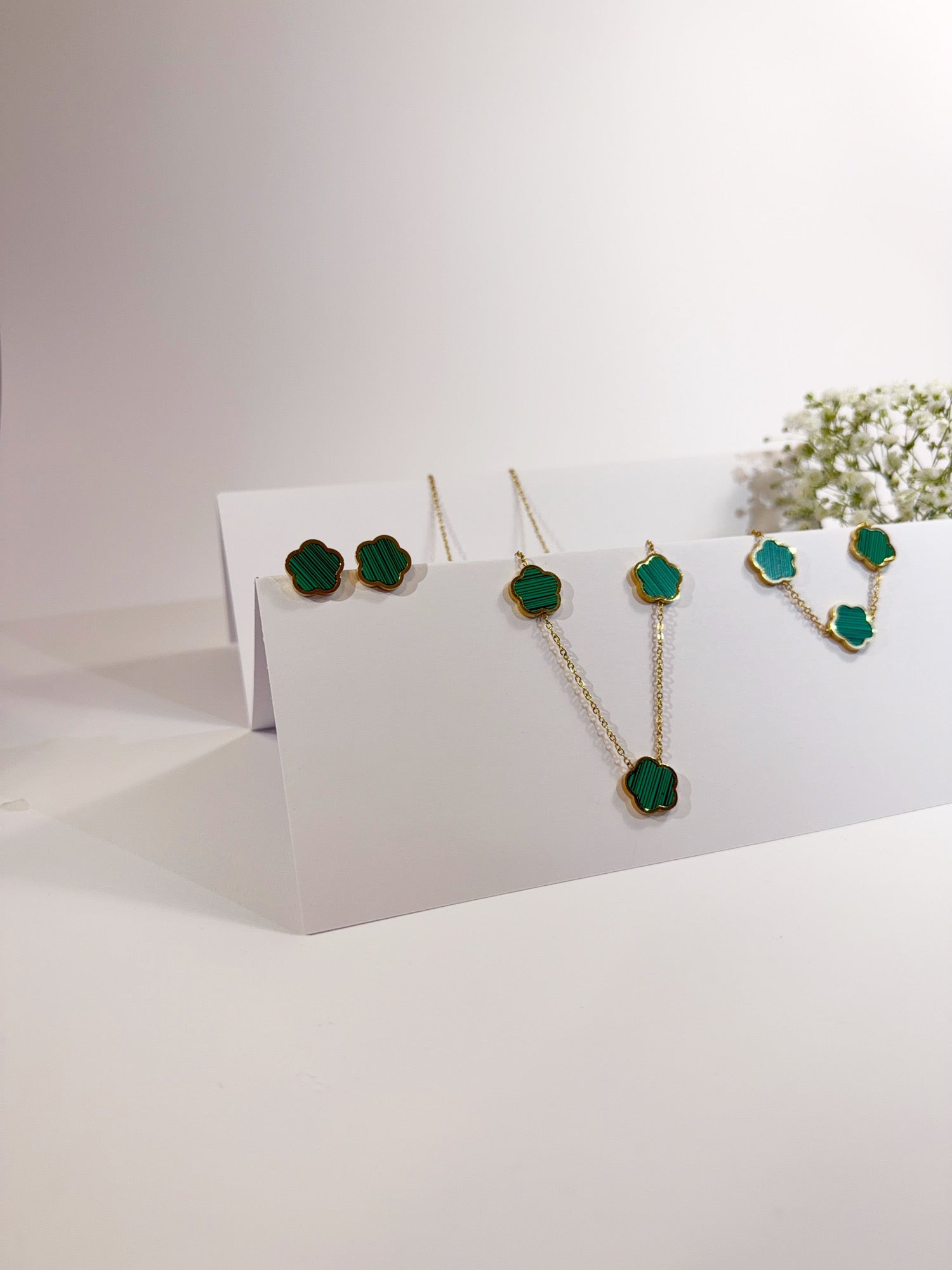 Tréfle Set 18K vergoldet Komplettansicht