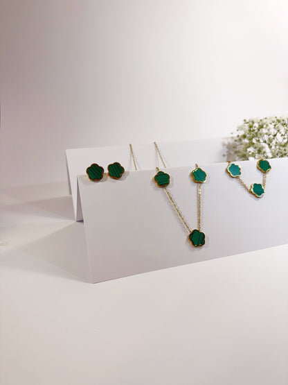 Tréfle Set 18K vergoldet Komplettansicht