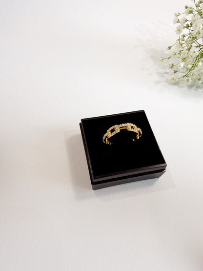 Laurel Ring 18K vergoldet Detailansicht