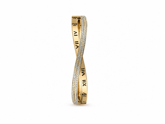 Infinity Armreif- 18k vergoldet