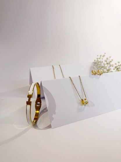 Iris Set 18K vergoldet Komplettansicht