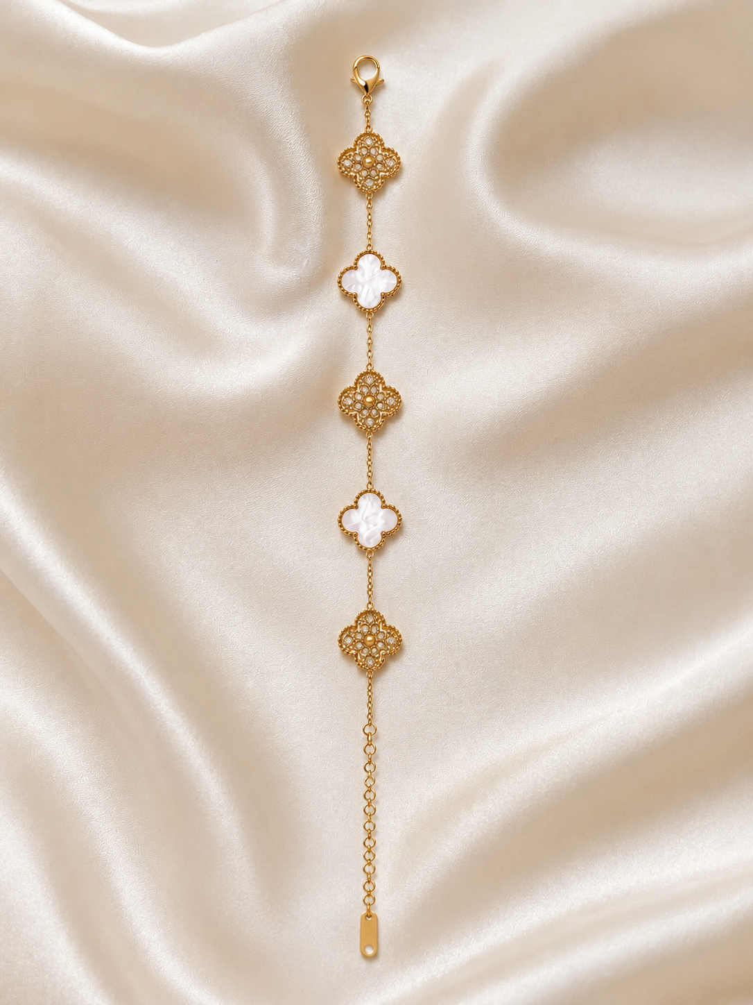 Clover Luxe Armband – 18K vergoldet