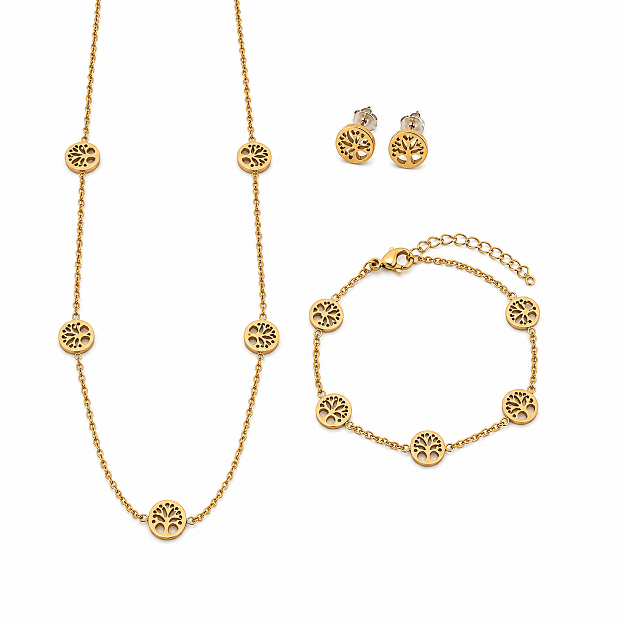 Tree of Life Set- 18k vergoldet