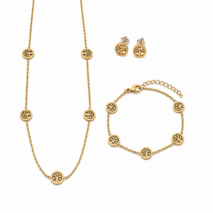 Tree of Life Set- 18k vergoldet