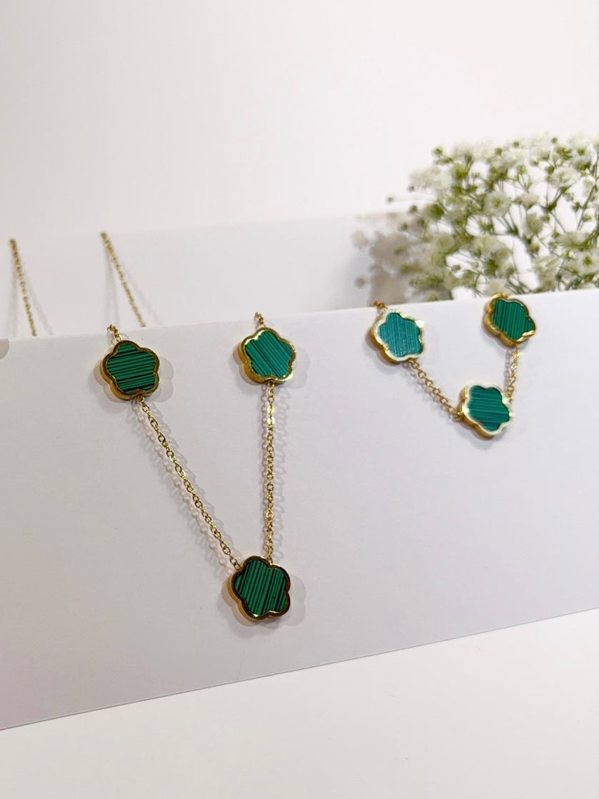 Tréfle Set 18K vergoldet Detailansicht