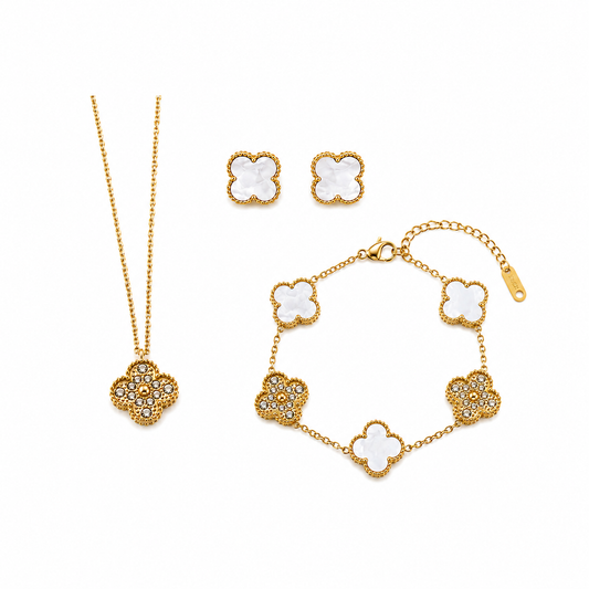 Trèfle Luxe Set | Gold Vermeil & Perlmutt