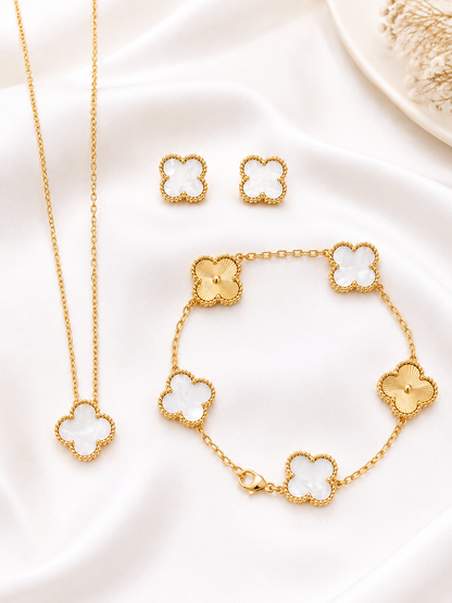 Trèfle Luxe Set | Gold Vermeil & Perlmutt