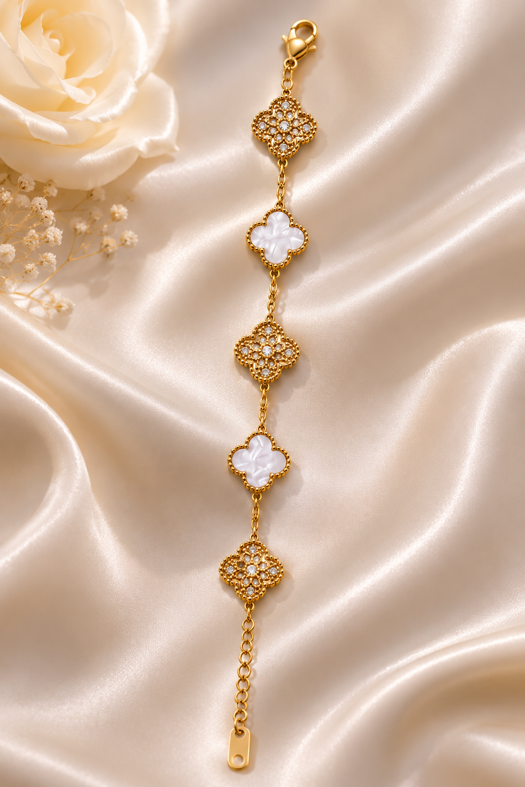 Clover Luxe Armband – 18K vergoldet