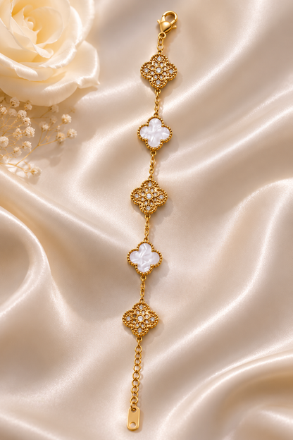 Clover Luxe Armband – 18K vergoldet