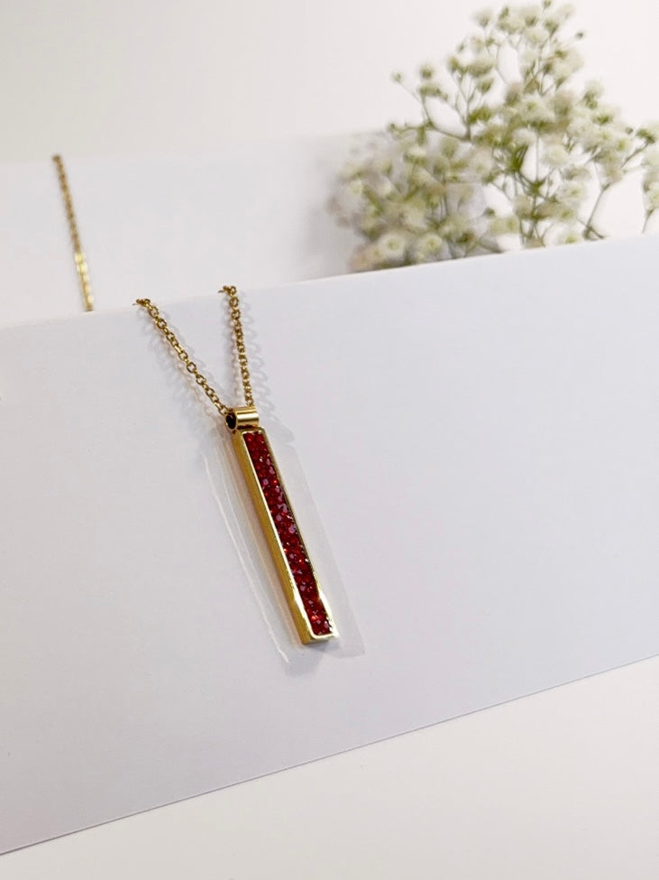 Dahlia Kette und Ohrringe Set 18K vergoldet Detailansicht