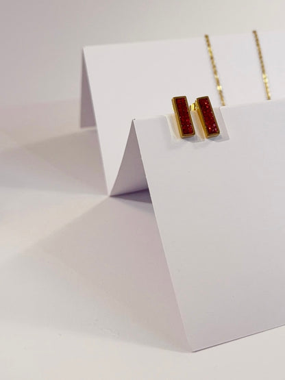 Dahlia Kette und Ohrringe Set 18K vergoldet Nahaufnahme