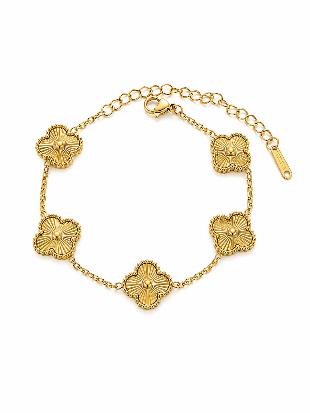 Golden Clover Bracelet Set – 18k vergoldet