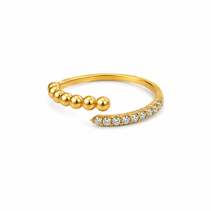 Jasmin Ring – 18K vergoldet mit Zirkonia