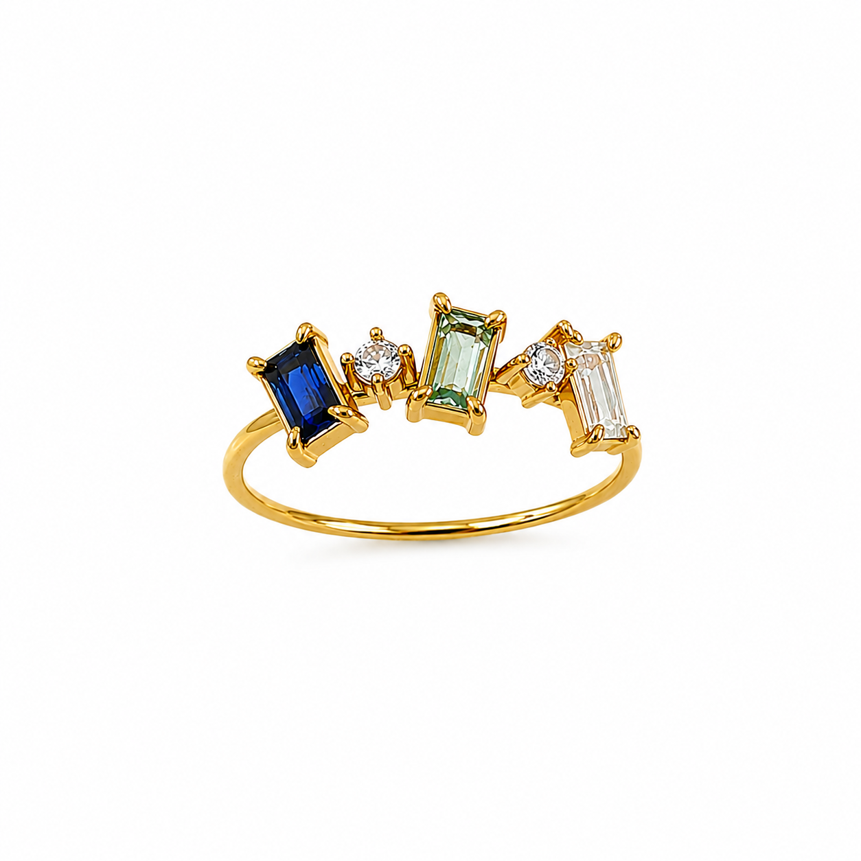 Trio Ring/18 k vergoldet
