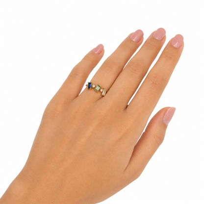 Trio Ring/18 k vergoldet