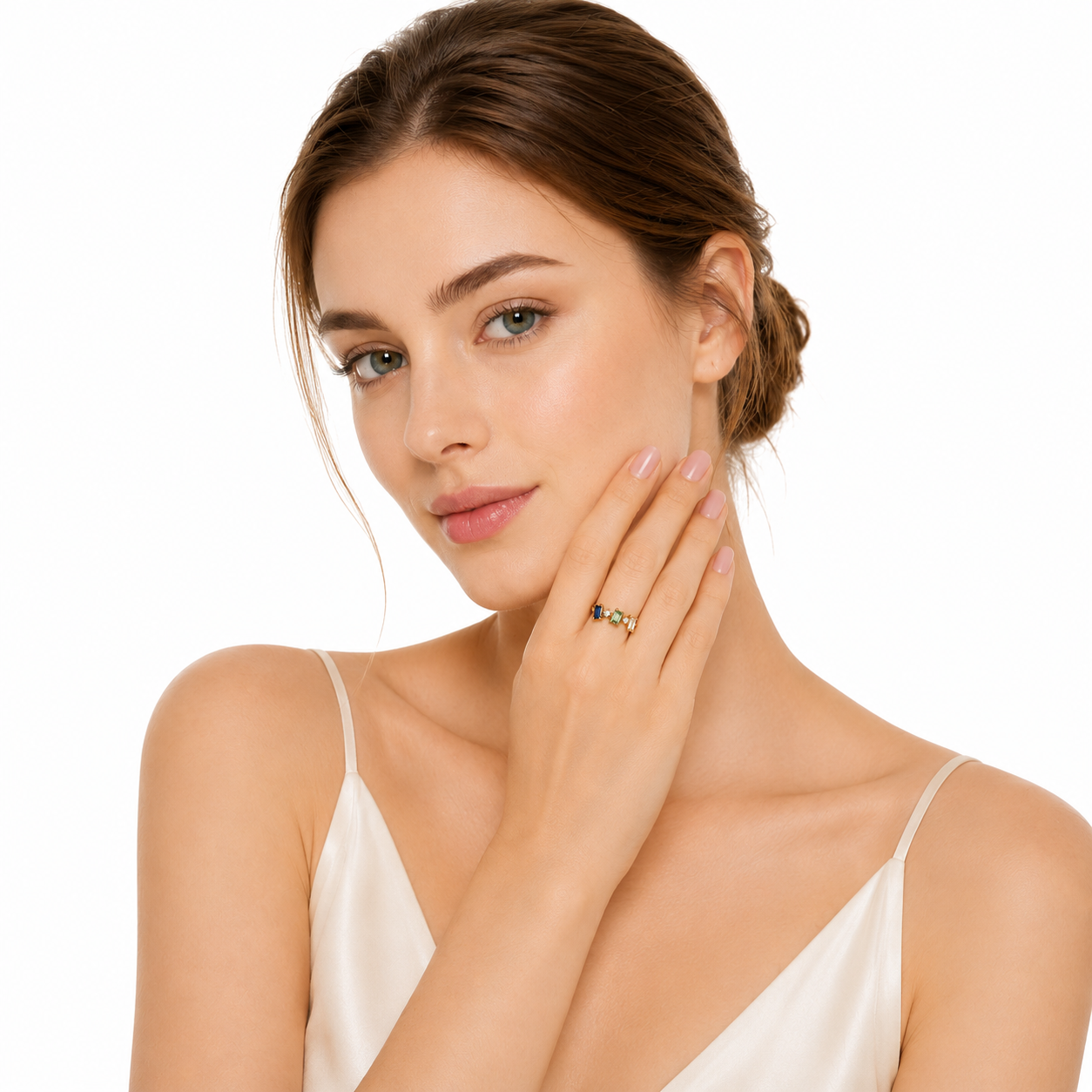 Trio Ring/18 k vergoldet