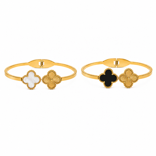 Clover Luxe Armreif-18k vergoldet
