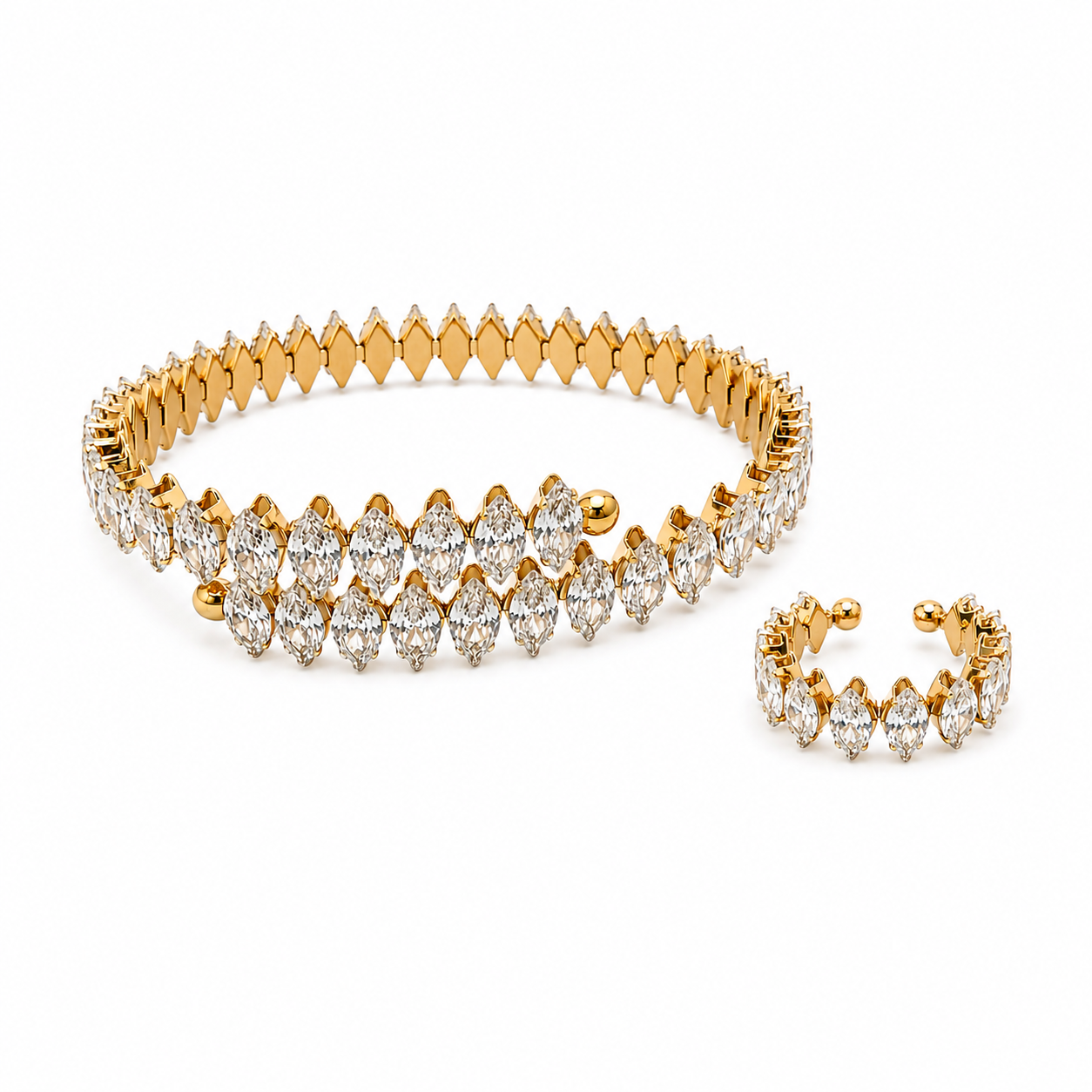 Violet Set- 18k vergoldet