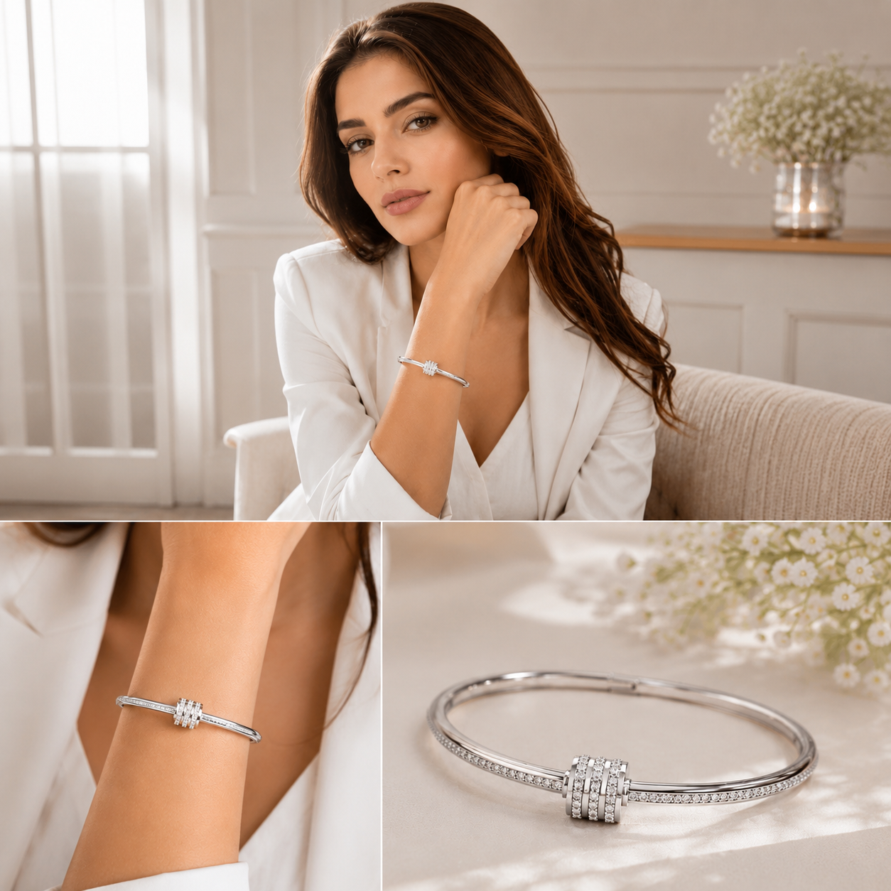 Orchid Armreif- 18k vergoldet