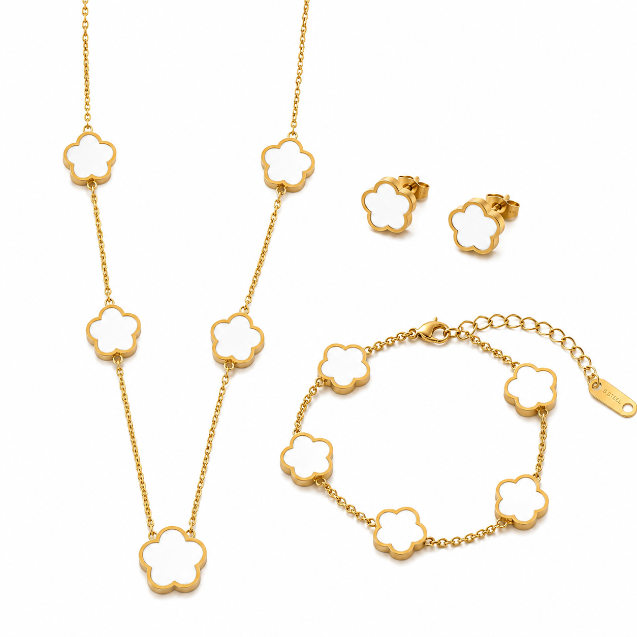 Tréfle Set -18k vergoldet