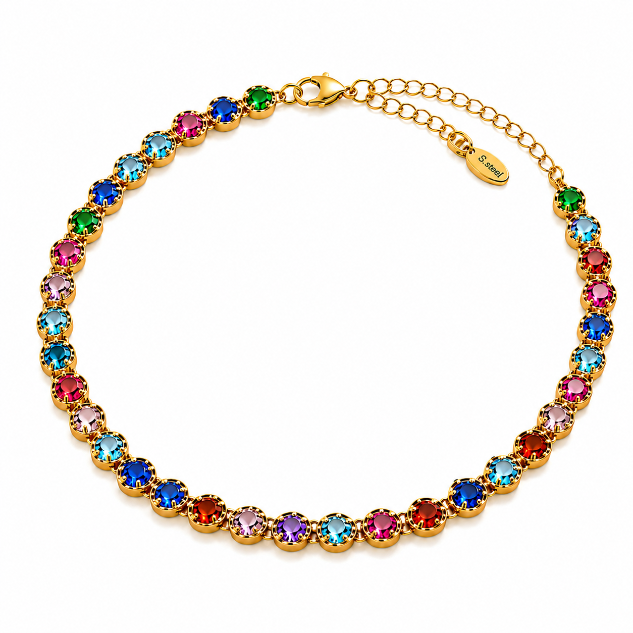 Rainbow Set - Kette & Armband-18k vergoldet