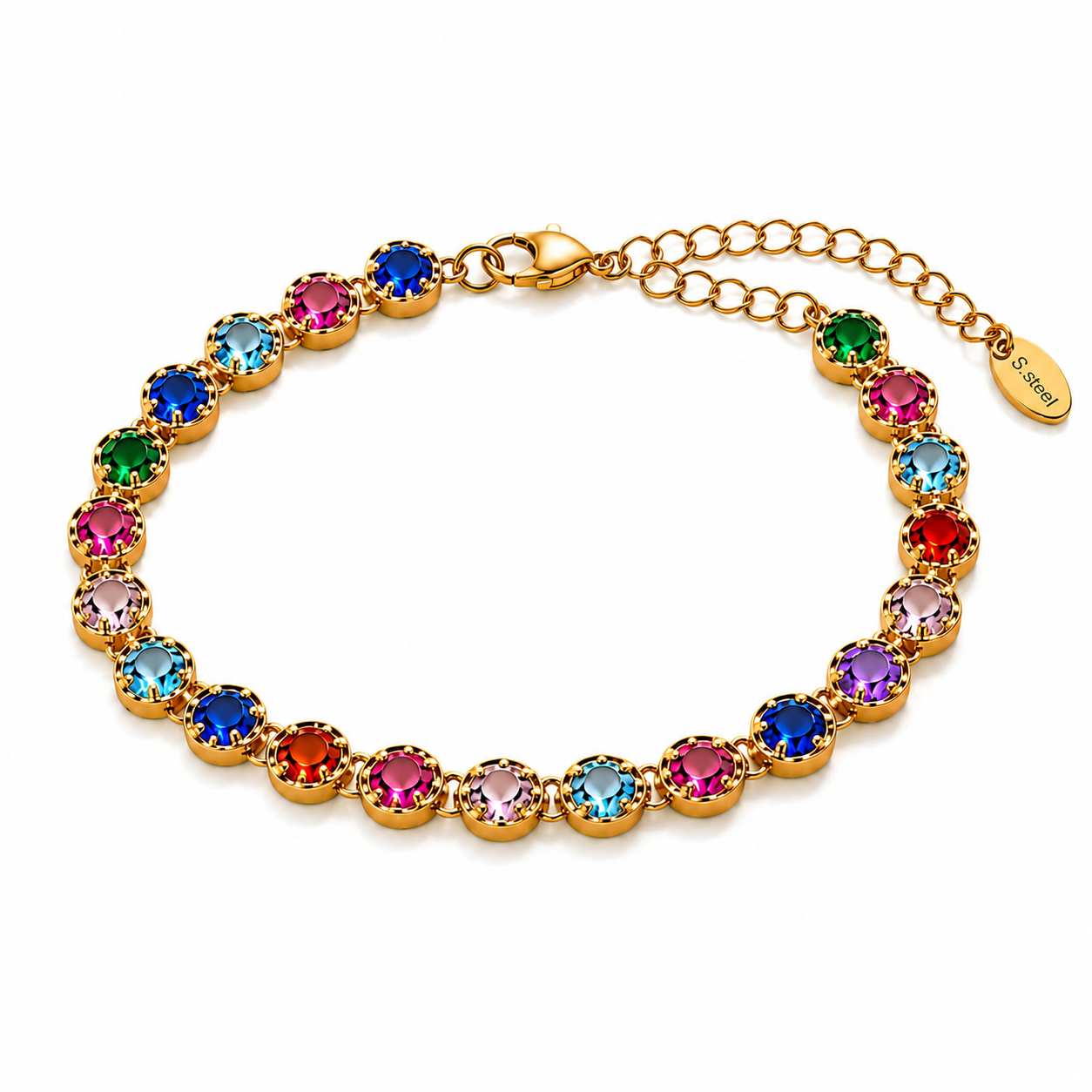 Rainbow Set - Kette & Armband-18k vergoldet