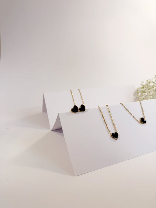 Pansy Armband und Ohrringe Set 18K vergoldet Komplettansicht