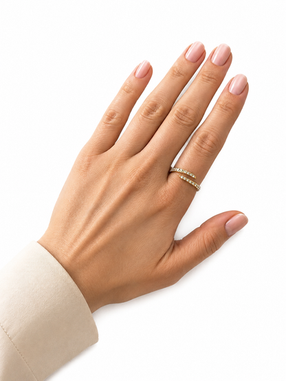 Lotus Ring-18k vergoldet