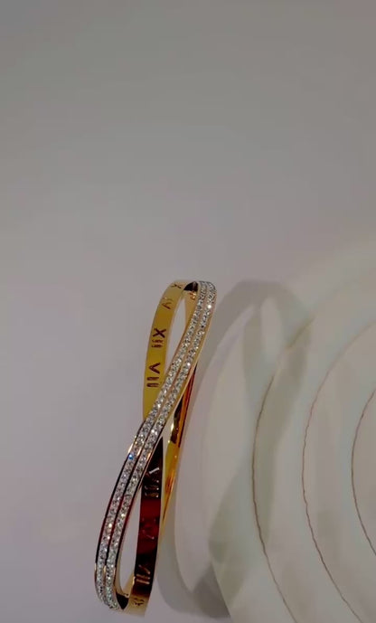 Infinity Armreif- 18k vergoldet