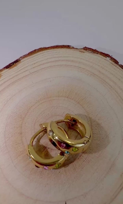 Confetti Ohrringe- 18k vergoldet