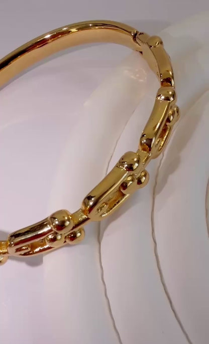 Chain Armreif- 18k vergoldet